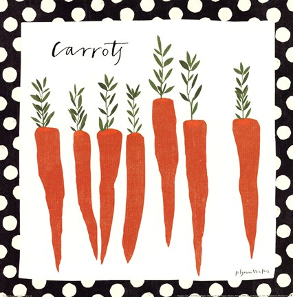 Framed Simple Carrots Print