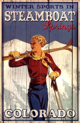 Framed Ski Steamboat Springs Print