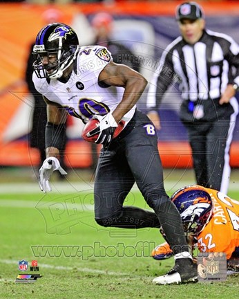 Framed Ed Reed 2012 AFC Divisional Playoff Game Action Print