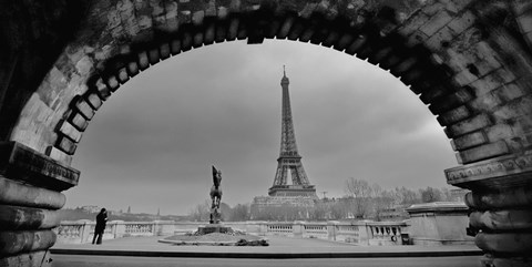 Framed Paris, Under the Bridge Print