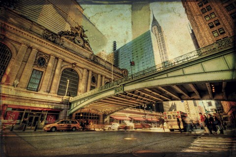 Framed Chrysler Over Grand Central Print
