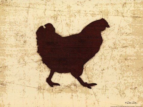 Framed Chicken Foods Print