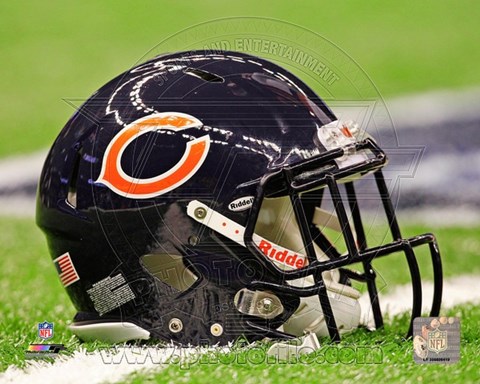 Framed Chicago Bears Helmet Print