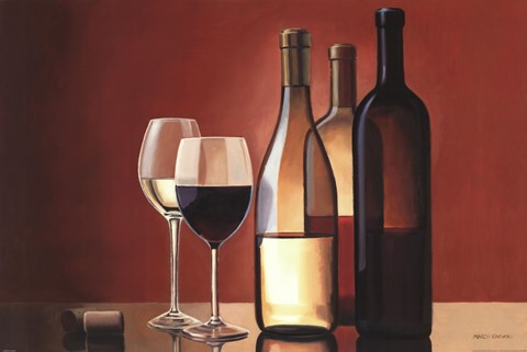 Framed Wine Trio Print