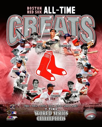 Framed Boston Red Sox All Time Greats Composite Print