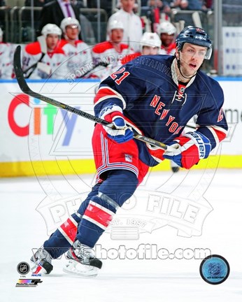 Framed Derek Stepan on ice 2012-13 Print