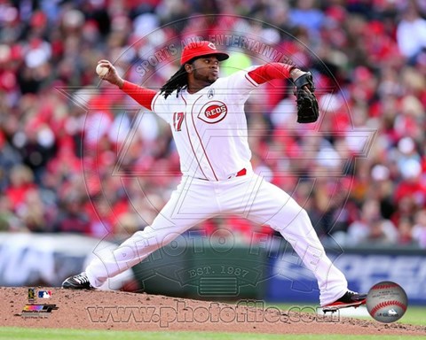 Framed Johnny Cueto 2013 Action Print