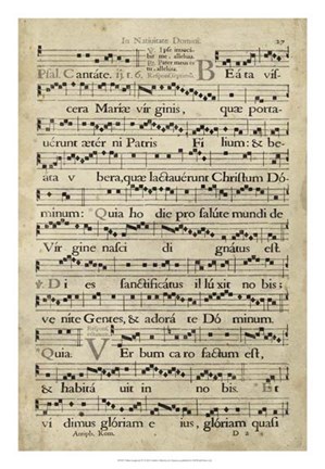 Framed Vellum Songbook IV Print