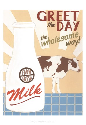 Framed Farm-Fresh Milk Print