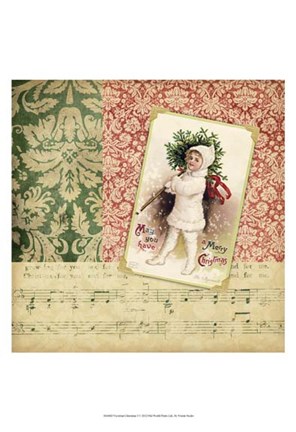 Framed Victorian Christmas I Print
