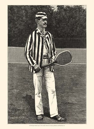 Framed Harper&#39;s Weekly Tennis I Print