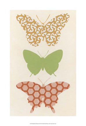 Framed Butterfly Patterns III Print