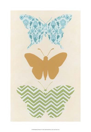 Framed Butterfly Patterns IV Print