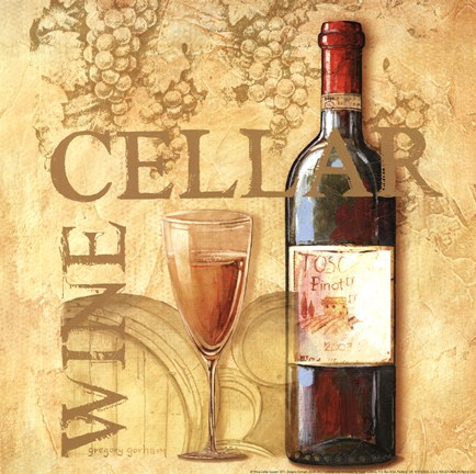 Framed Wine Cellar Square Print