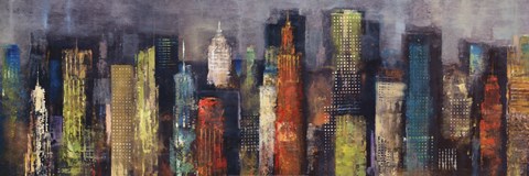 Framed City Towers II Print
