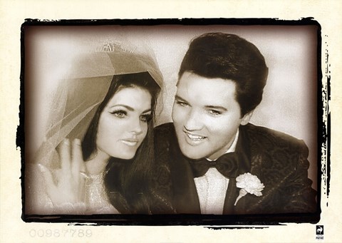 Framed Elvis Presley Weds, 1967 Print