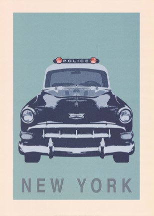 Framed New York - Cop Car Print