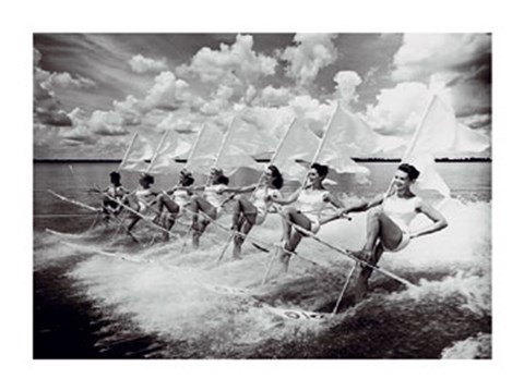 Framed Water Ski Parade Print