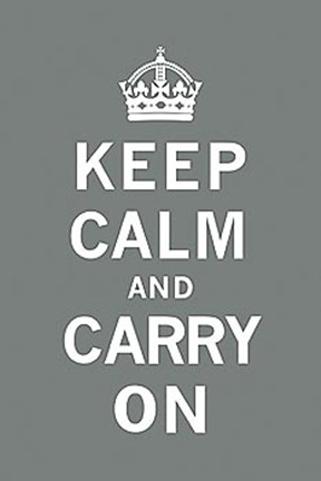 Framed Keep Calm And Carry On VIII Print