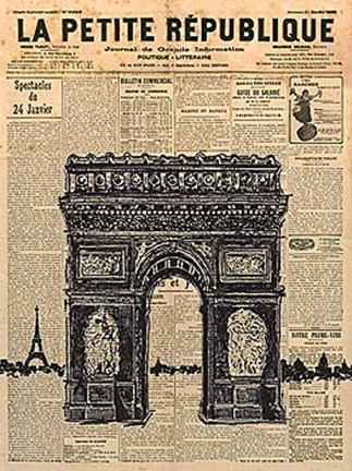 Framed Paris Journal II Print