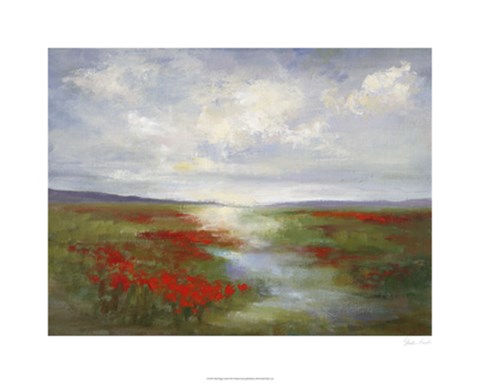 Framed Red Poppy Field Print