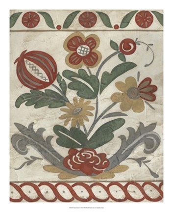 Framed Tudor Rose I Print