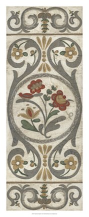Framed Tudor Rose Panel II Print
