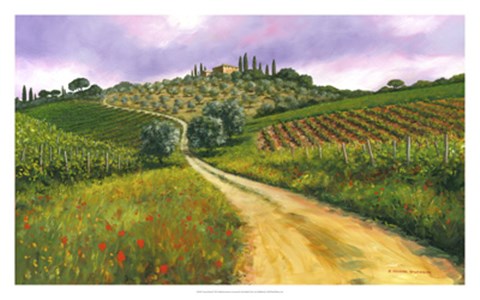 Framed Tuscan Road Print