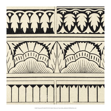 Framed Ornamental Tile Motif VII Print