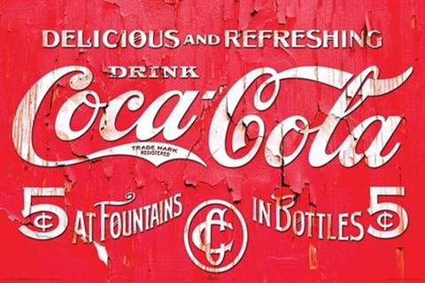 Framed Coca-Cola - Logo Print
