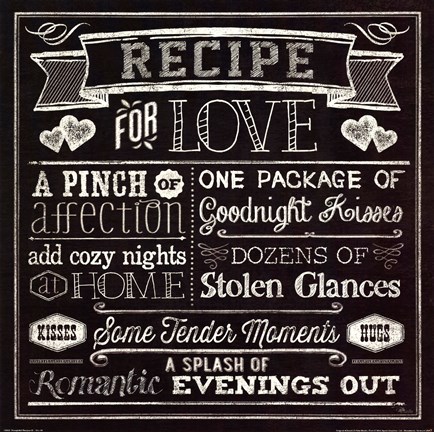 Framed Thoughtful Recipes III Print