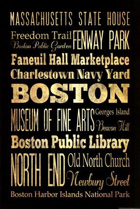 Framed Boston Print