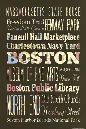Framed Boston II Print