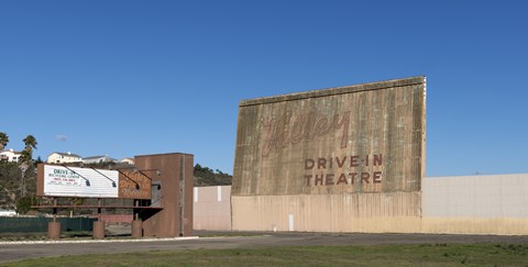 Framed Valley Drive-in Theater in Lompoc, California Print