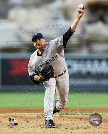 Framed Andy Pettitte 2013 Action Print