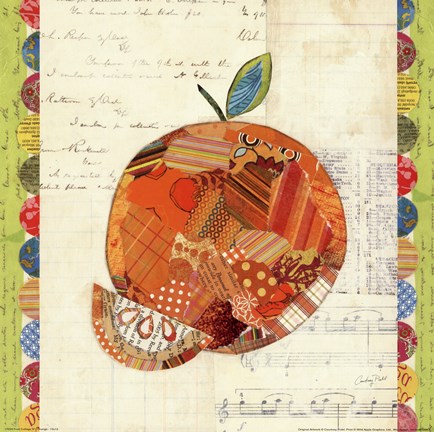 Framed Fruit Collage IV - Orange Print