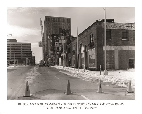 Framed Buick Motor Company &amp; Greensboro Motor Company Guilford County, NC 1979 photography Print