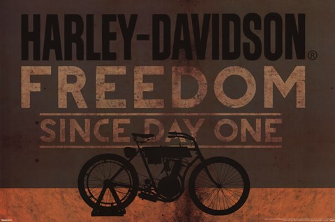 Framed Harley Davidson - Freedom Print
