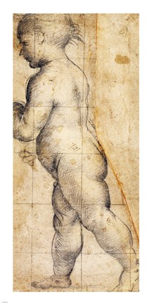Framed Study for the Figure of the Infant Saint John the Baptist Print