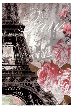 Framed Paris in Bloom I - Mini Print