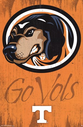Framed University of Tennessee - Logo 13 Print