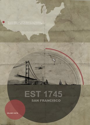 Framed San Francisco Poster Print