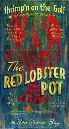 Framed Lobster Pot Print