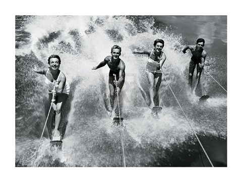 Framed Water Ski Splash Print