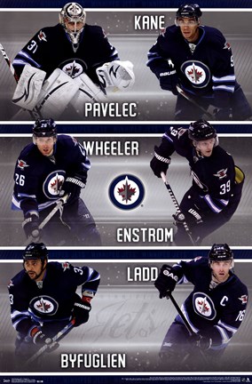 Framed Winnipeg Jets - Collage 13 Print