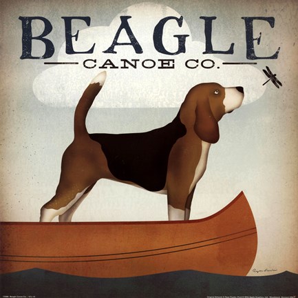 Framed Beagle Canoe Co Print