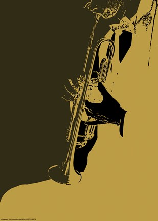 Framed Jazz Yellow Print
