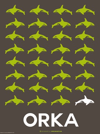 Framed Orka Poster Print