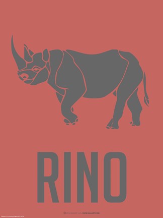 Framed Rino Poster Print