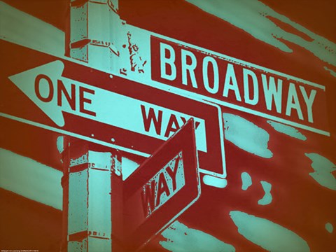 Framed New York Broadway Sign Print